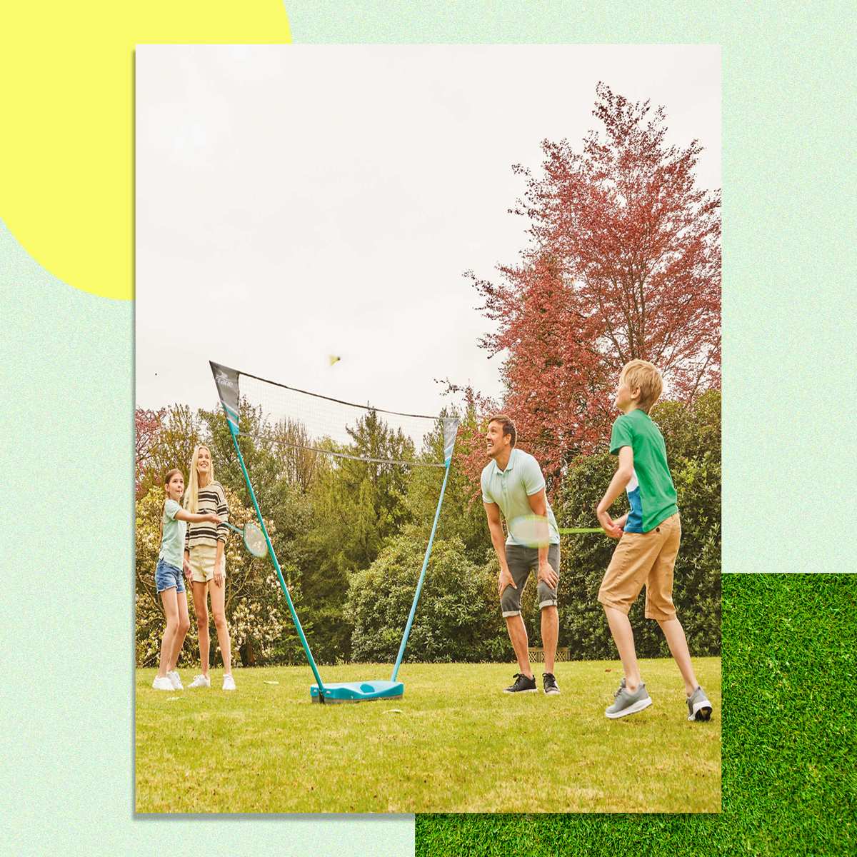 Pop up top badminton net